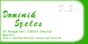 dominik szeles business card