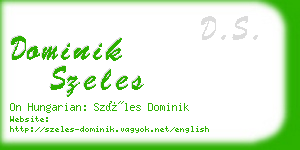 dominik szeles business card